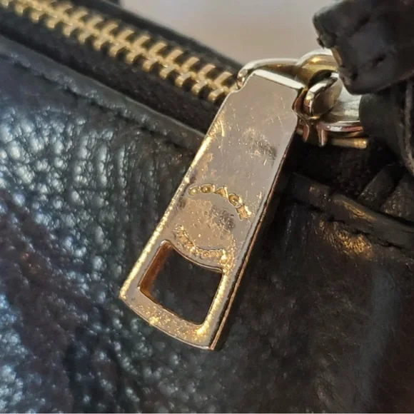 Coach Mini Kelsey Black Pebble Leather Bag F57563 - Picture 8 of 14